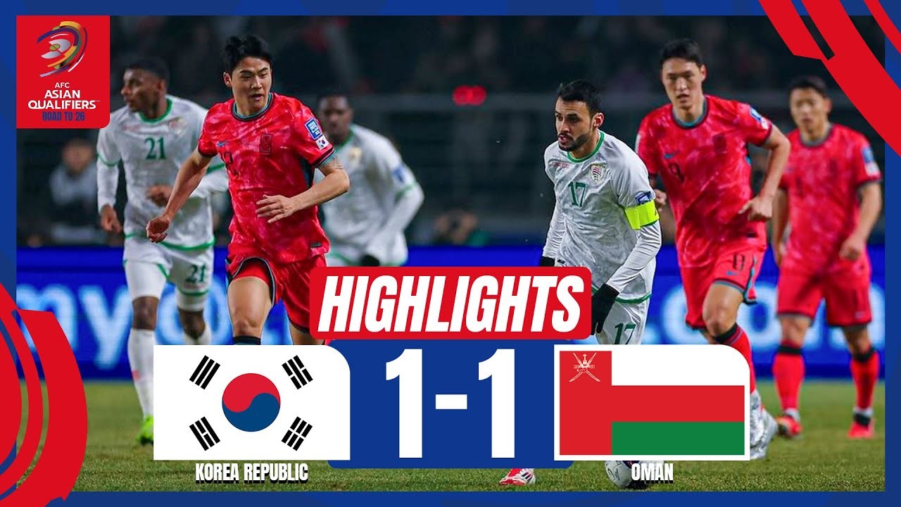 #ไฮไลท์ฟุตบอล [ เกาหลีใต้ 1 - 1 โอมาน ] ฟุตบอลโลก รอบคัดเลือก โซนเอเชีย 2025/21.3.68