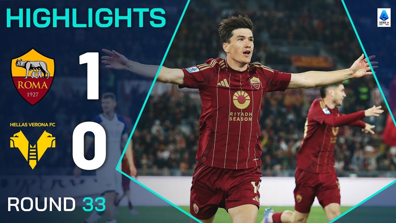 #ไฮไลท์ฟุตบอล [ เอเอส โรม่า 1 - 0 เวโรน่า ] กัลโช่ เซเรียอา อิตาลี 2025/20.4.68