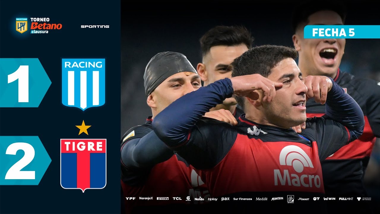 #ไฮไลท์ฟุตบอล [ ราซิ่ง คลับ 1 - 2 ติเกร ] อาร์เจนติน่า พรีเมียร์ ดิวิชั่น 2025/16.8.68