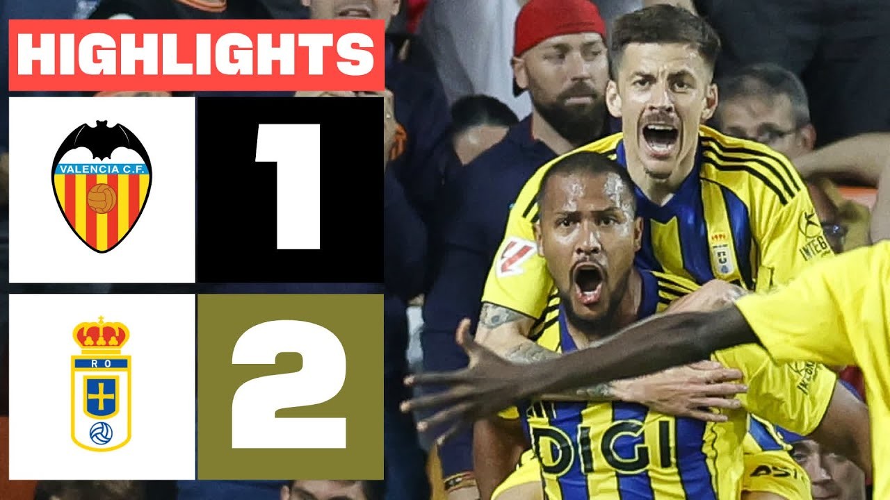 #ไฮไลท์ฟุตบอล [ บาเลนเซีย 1 - 2 เรอัล โอเบียโด้ ] ลาลีก้า สเปน 2025/1.10.68