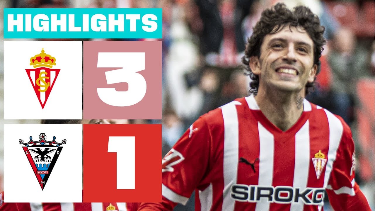 #ไฮไลท์ฟุตบอล [ สปอร์ติ้ง กิฆ่อน 3 - 1 มิรานเดส ] อเดลันเต้ สเปน 2025/19.4.68