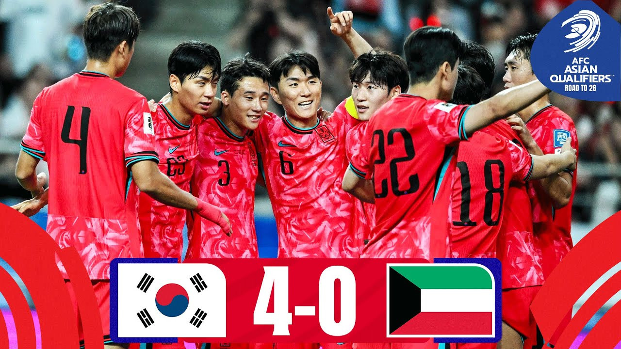 #ไฮไลท์ฟุตบอล [ เกาหลีใต้ 4 - 0 คูเวต ] ฟุตบอลโลก รอบคัดเลือก โซนเอเชีย 2025/11.6.68