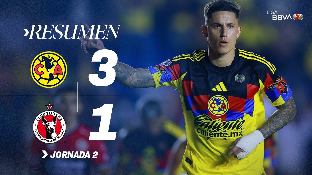 #ไฮไลท์ฟุตบอล [ คลับ อเมริกา 3 - 1 คลับ ตีฮัวนา ] เม็กซิโก พรีเมร่า ดิวิชั่น 2025/17.7.68