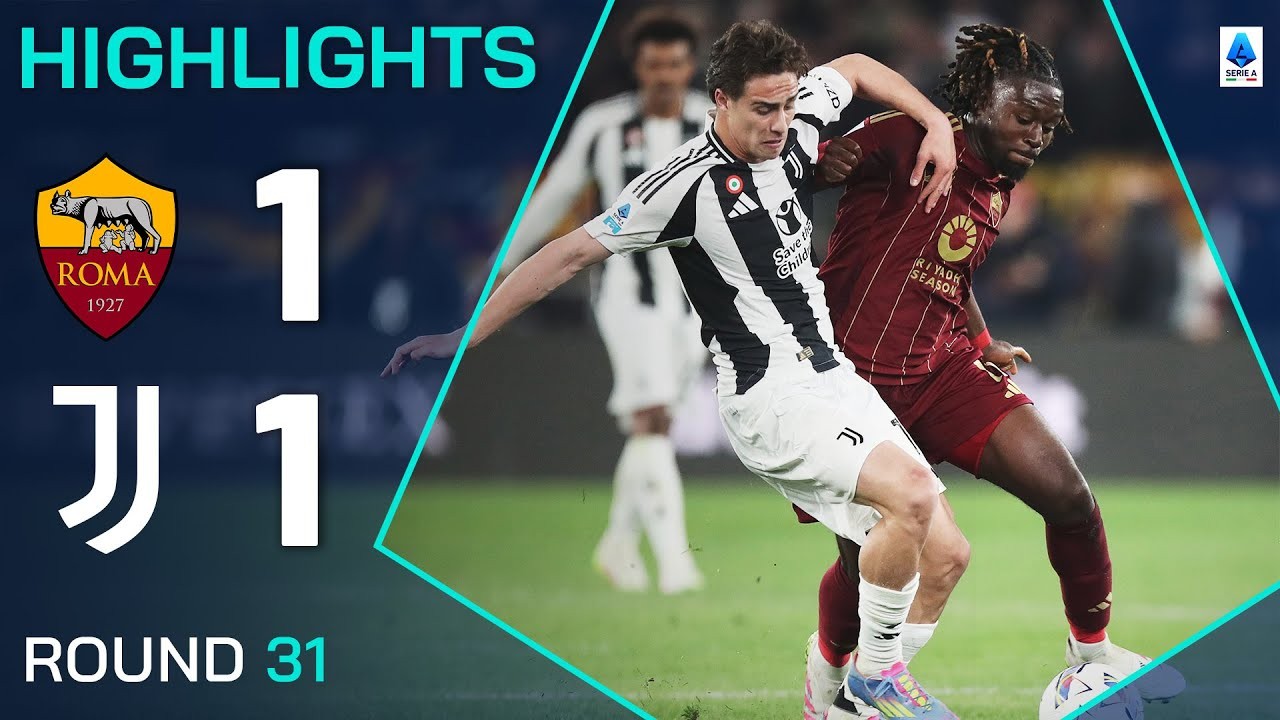 #ไฮไลท์ฟุตบอล [ เอเอส โรม่า 1 - 1 ยูเวนตุส ] กัลโช่ เซเรียอา อิตาลี 2025/7.4.68