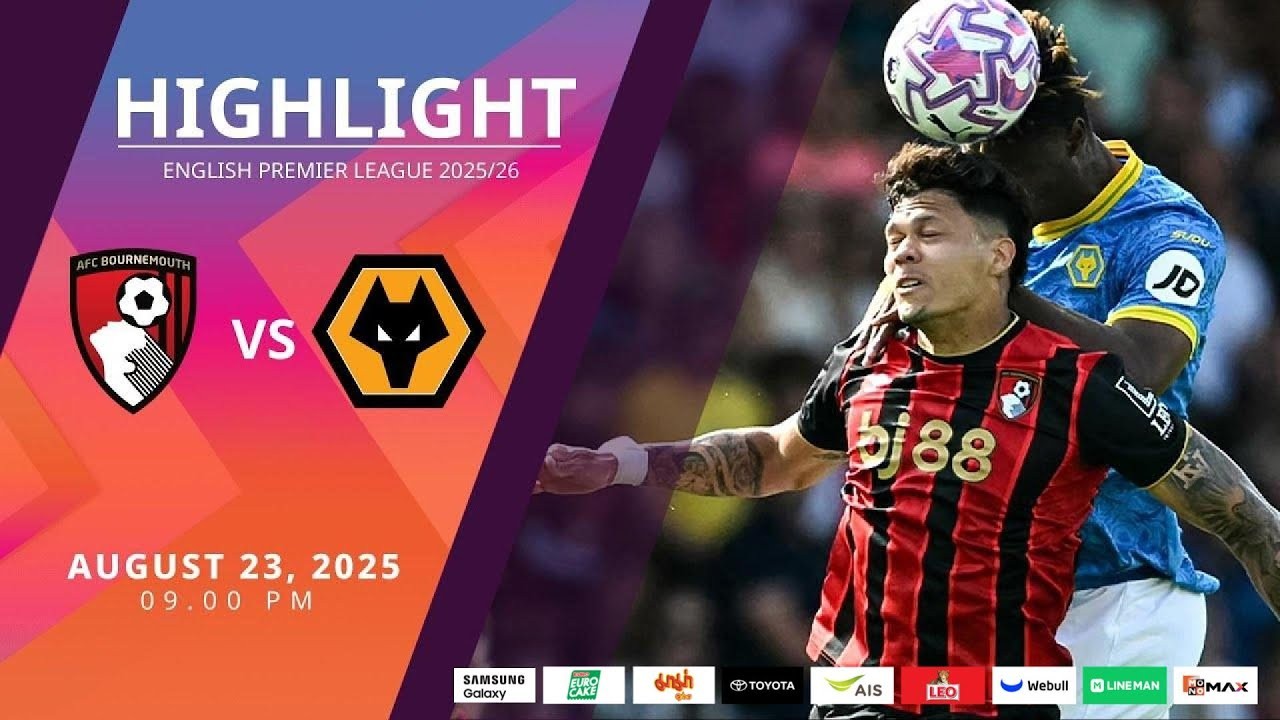 #ไฮไลท์ฟุตบอล [ บอร์นมัธ 1 - 0 วูล์ฟแฮมป์ตัน ] พรีเมียร์ลีก อังกฤษ 2025/24.8.68