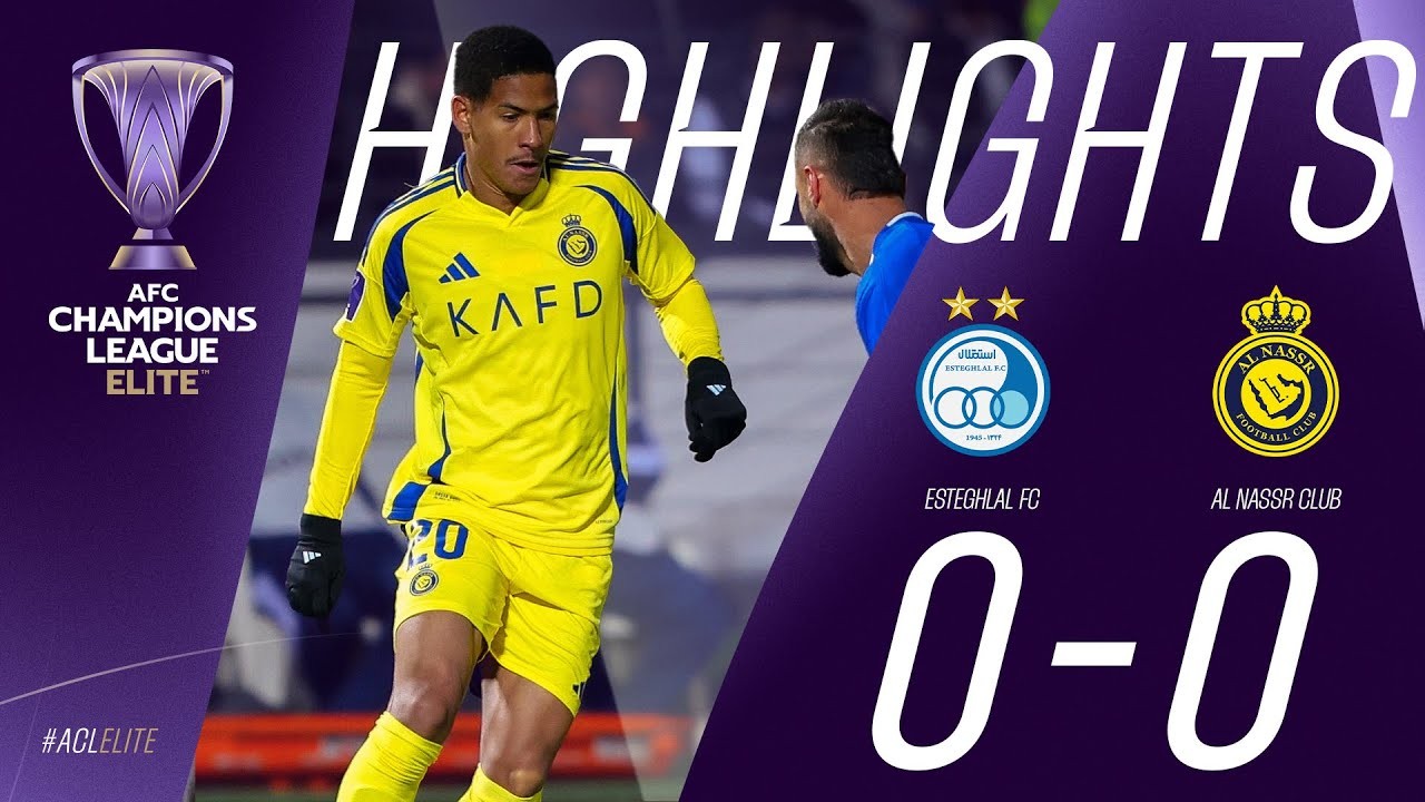 #ไฮไลท์ฟุตบอล [ เอสเตกฮลัล(อิหร่าน) 0 - 0 อัล นาสเซอร์(ซาอุ) ] เอเอฟซี แชมเปี้ยนส์ลีก อีลิท 2025/4.3.68