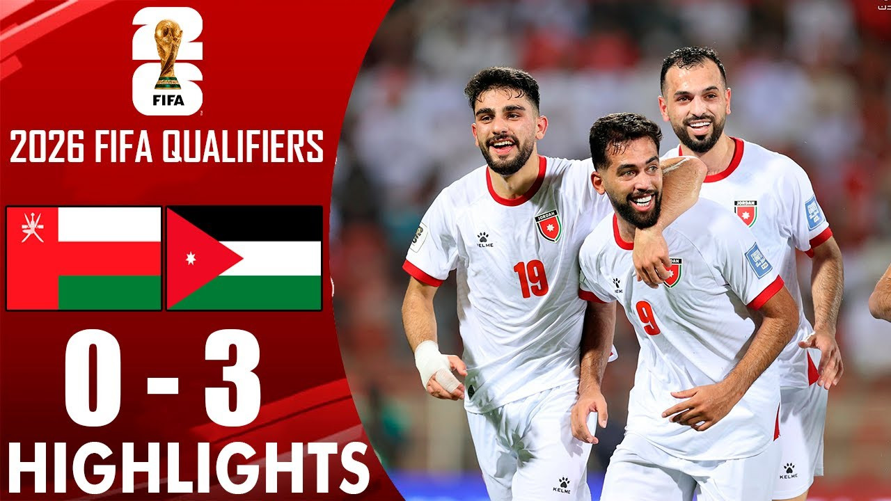 #ไฮไลท์ฟุตบอล [ โอมาน 0 - 3 จอร์แดน ] ฟุตบอลโลก รอบคัดเลือก โซนเอเชีย 2025/6.6.68