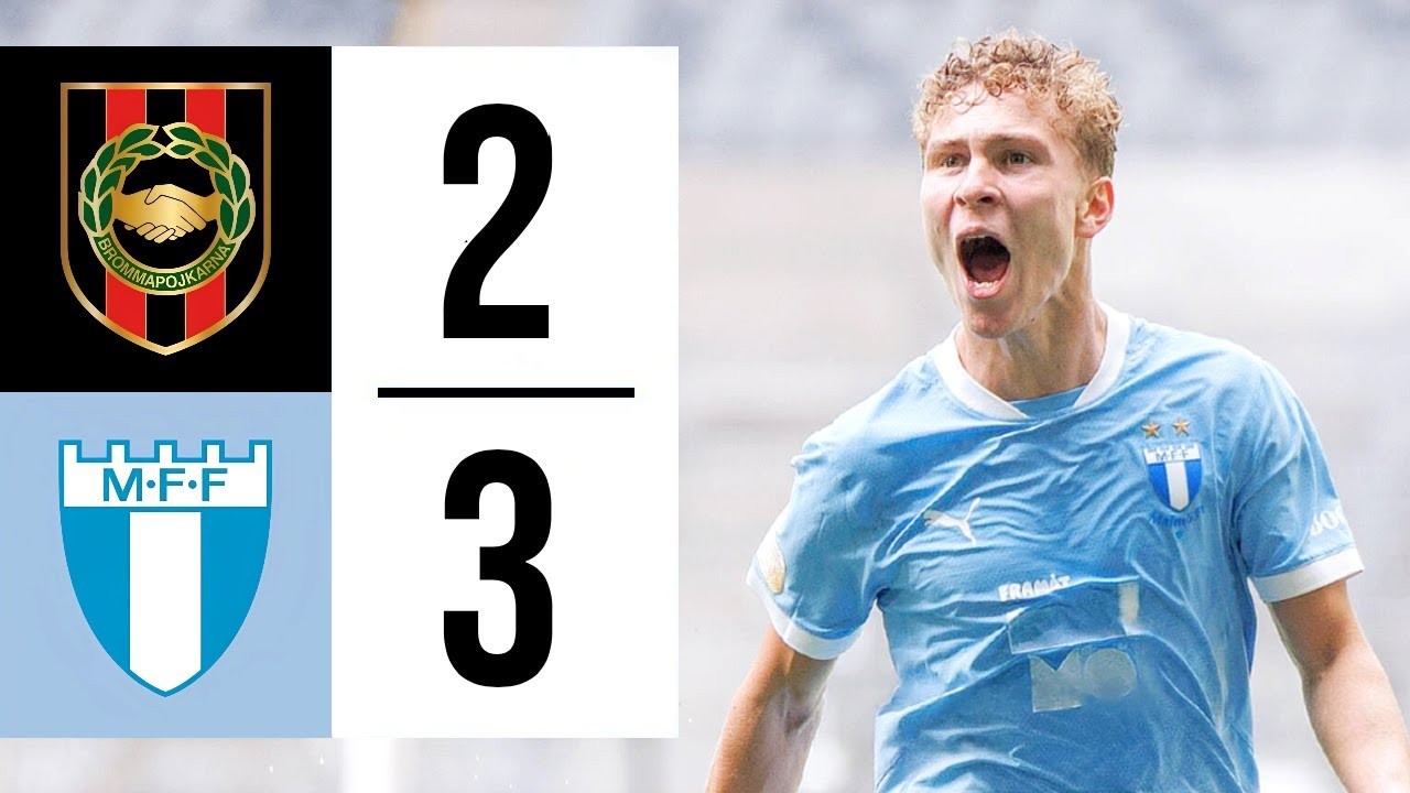 #ไฮไลท์ฟุตบอล [ บรอมมาปอจคาร์น่า 2 - 3 มัลโม่ ] สวีเดน ออลสเวนส์คาน 2025/27.7.68