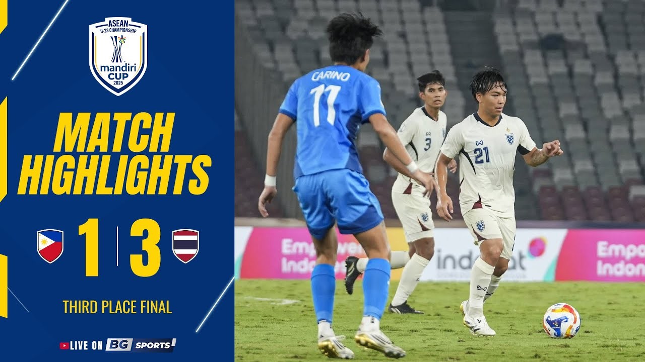 #ไฮไลท์ฟุตบอล [ ฟิลิปปินส์(ยู23) 1 - 3 ไทย(ยู23) ] ชิงแชมป์อาเซียน รุ่นอายุไม่เกิน 23ปี (นัดชิงอันดับ3) 2025/29.7.68