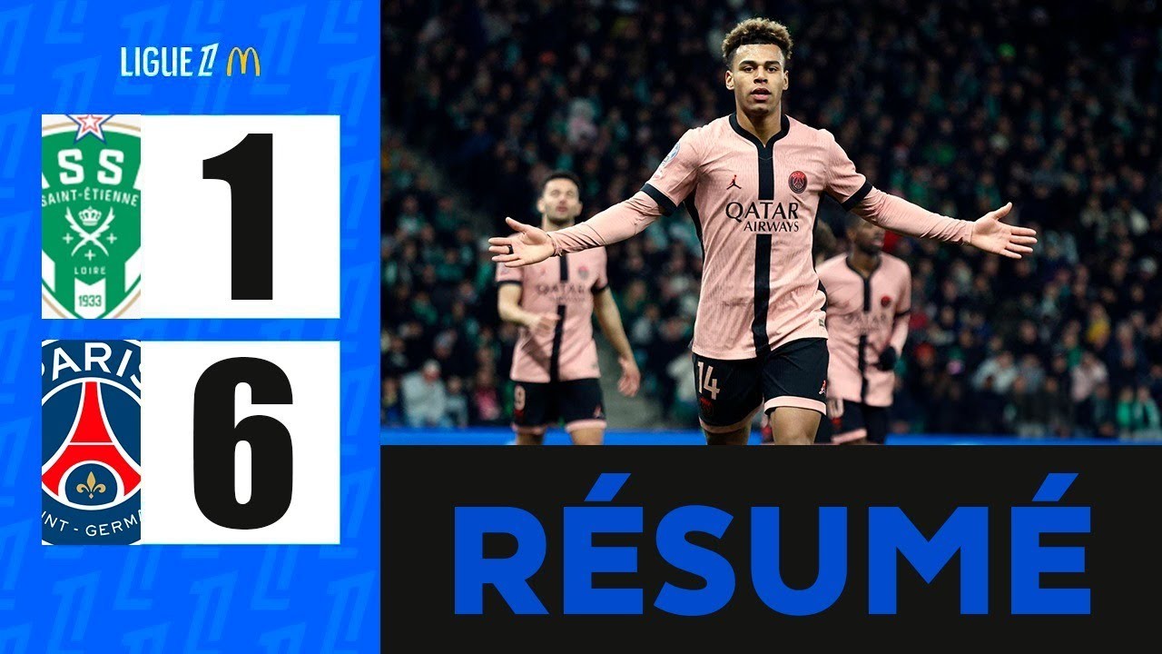 #ไฮไลท์ฟุตบอล [ แซงต์ เอเตียน 1 - 6 ปารีส แซงต์ แชร์กแมง ] ลีกเอิง ฝรั่งเศส 2025/30.3.68