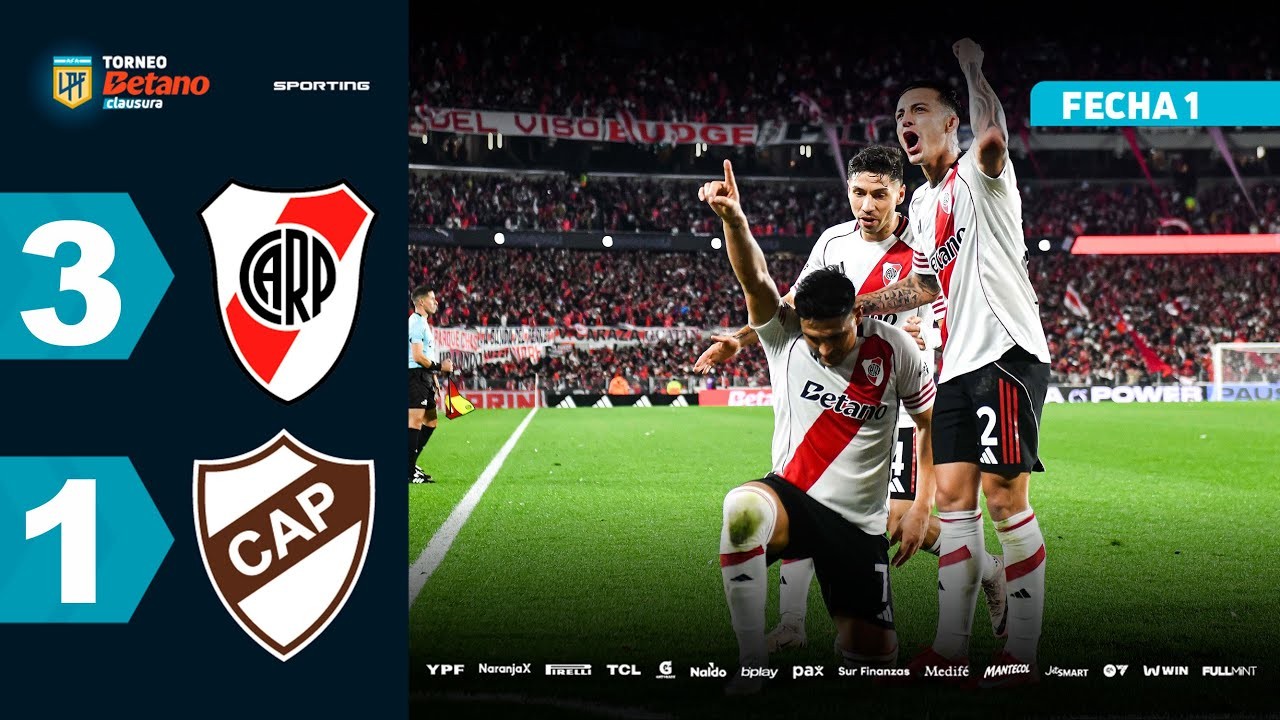 #ไฮไลท์ฟุตบอล [ ริเวอร์เพลท 3 - 1 ซีเอ พลาเทนเซ่ ] อาร์เจนติน่า พรีเมียร์ ดิวิชั่น 2025/14.7.68