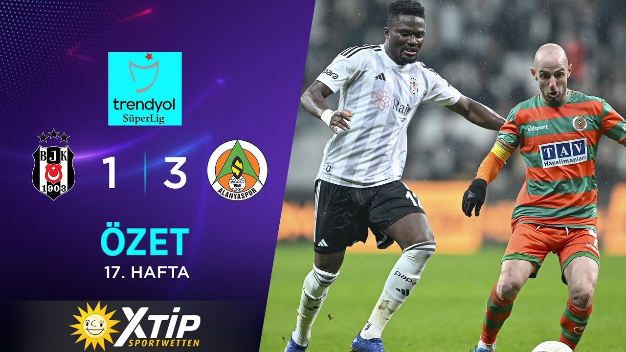 #ไฮไลท์ฟุตบอล [ เบซิคตัส 1 - 3 อลันยาสปอร์ ] ตุรกี ซุปเปอร์ลีก 2023/22.12.66