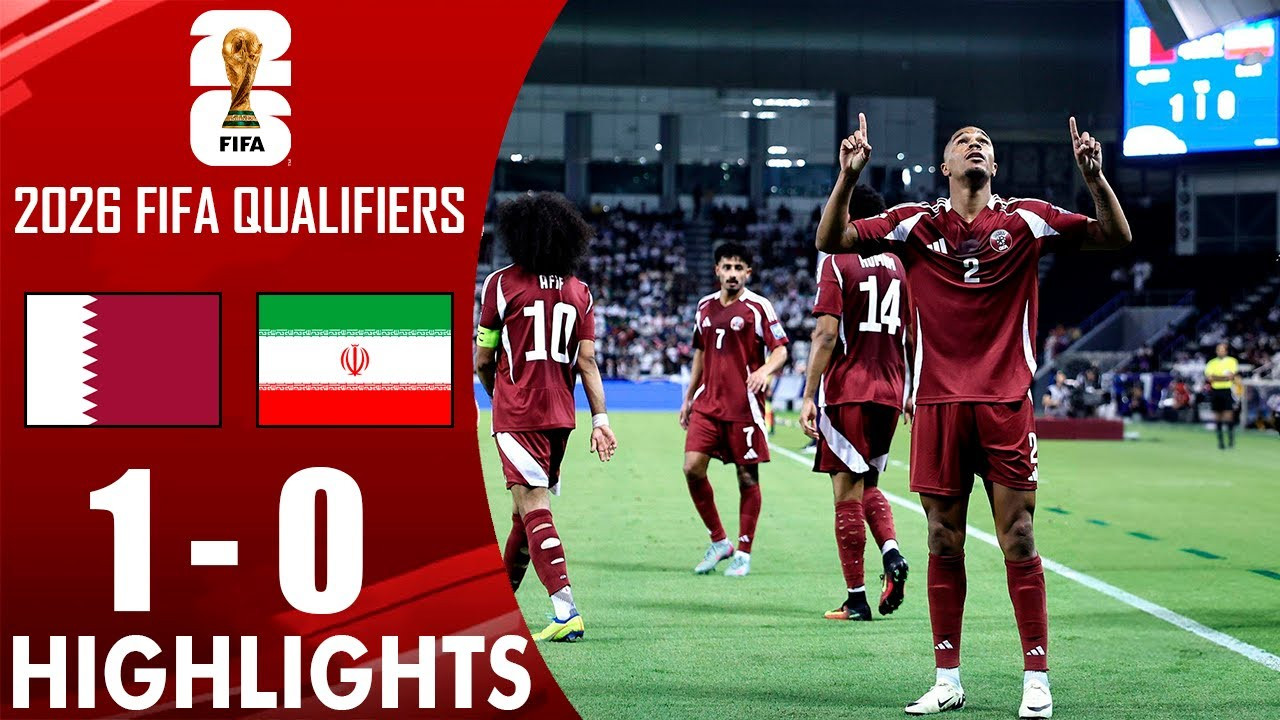 #ไฮไลท์ฟุตบอล [ กาตาร์ 1 - 0 อิหร่าน ] ฟุตบอลโลก รอบคัดเลือก โซนเอเชีย 2025/6.6.68