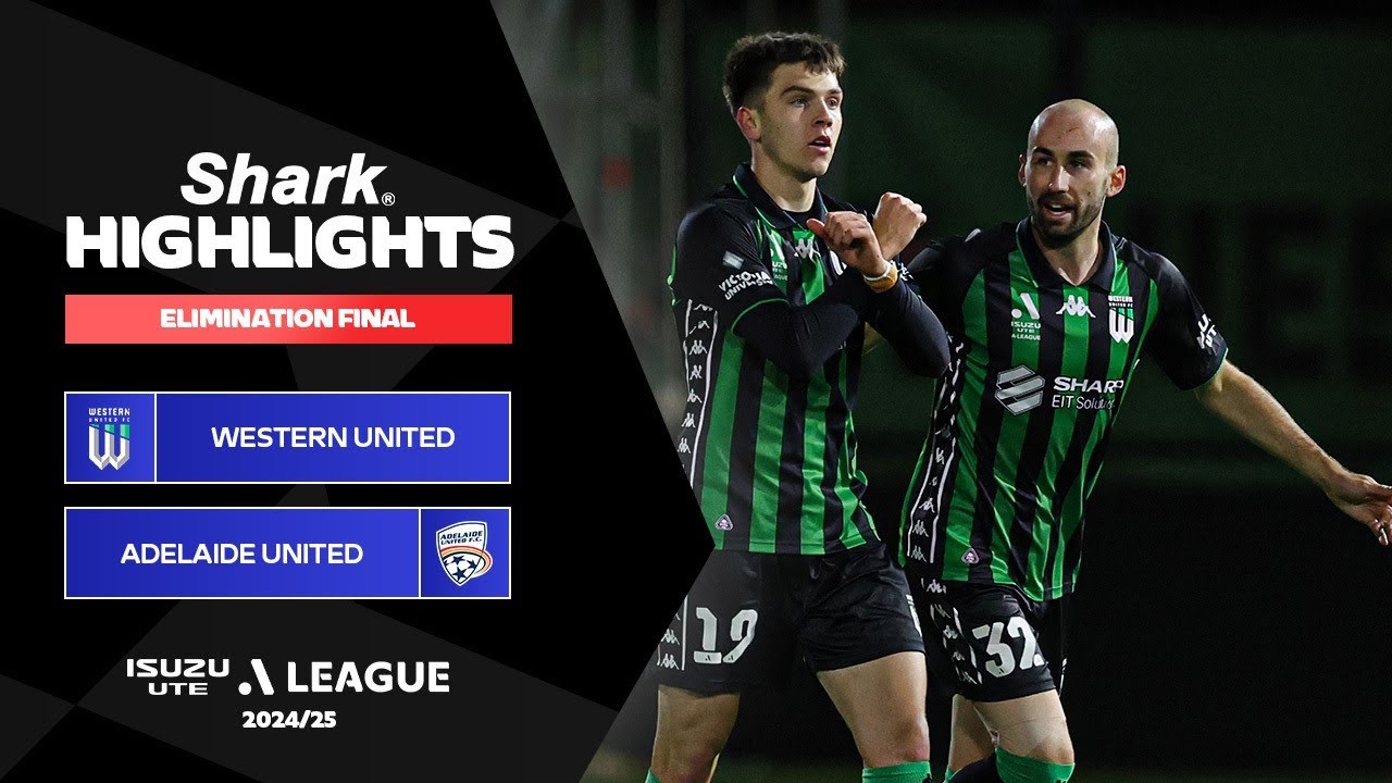 #ไฮไลท์ฟุตบอล [ เวสต์เทิร์น ยูไนเต็ด 3 - 2 อดิไลเด้ ยูไนเต็ด ] เอลีก ออสเตรเลีย 2025/9.5.68