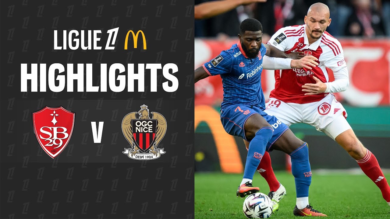 #ไฮไลท์ฟุตบอล [ แบรสต์ 4 - 1 นีซ ] ลีกเอิง ฝรั่งเศส 2025/21.9.68