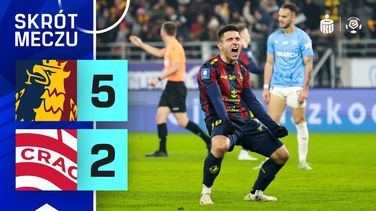 #ไฮไลท์ฟุตบอล [ โปกอน 5 - 2 คราโคเวีย คราคอฟ ] โปแลนด์ เอ็คสตรัคลาซ่า 2025/15.3.68