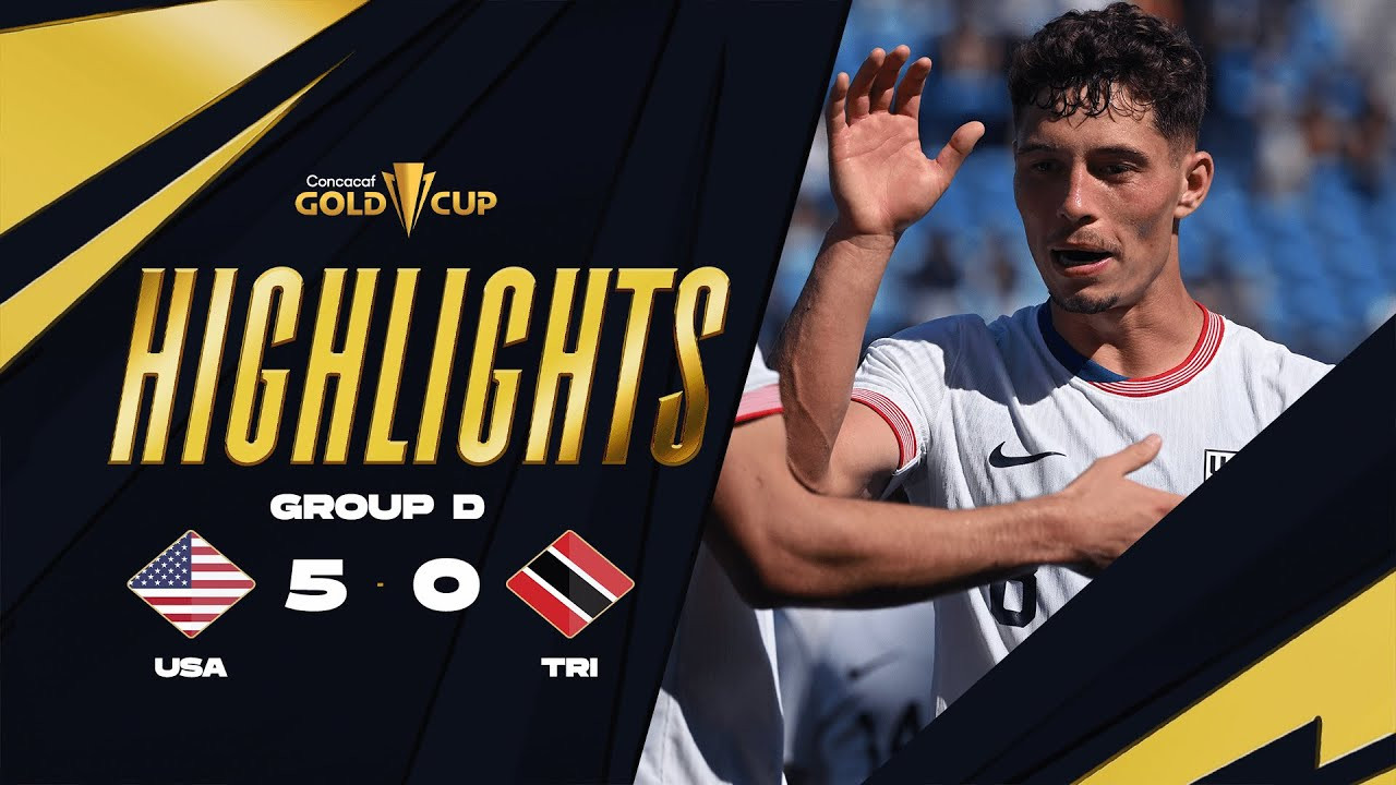 #ไฮไลท์ฟุตบอล [ สหรัฐอเมริกา 5 - 0 ตรินิแดดและโตเบโก ] คอนคาเคฟ โกลด์ คัพ 2025/16.6.68
