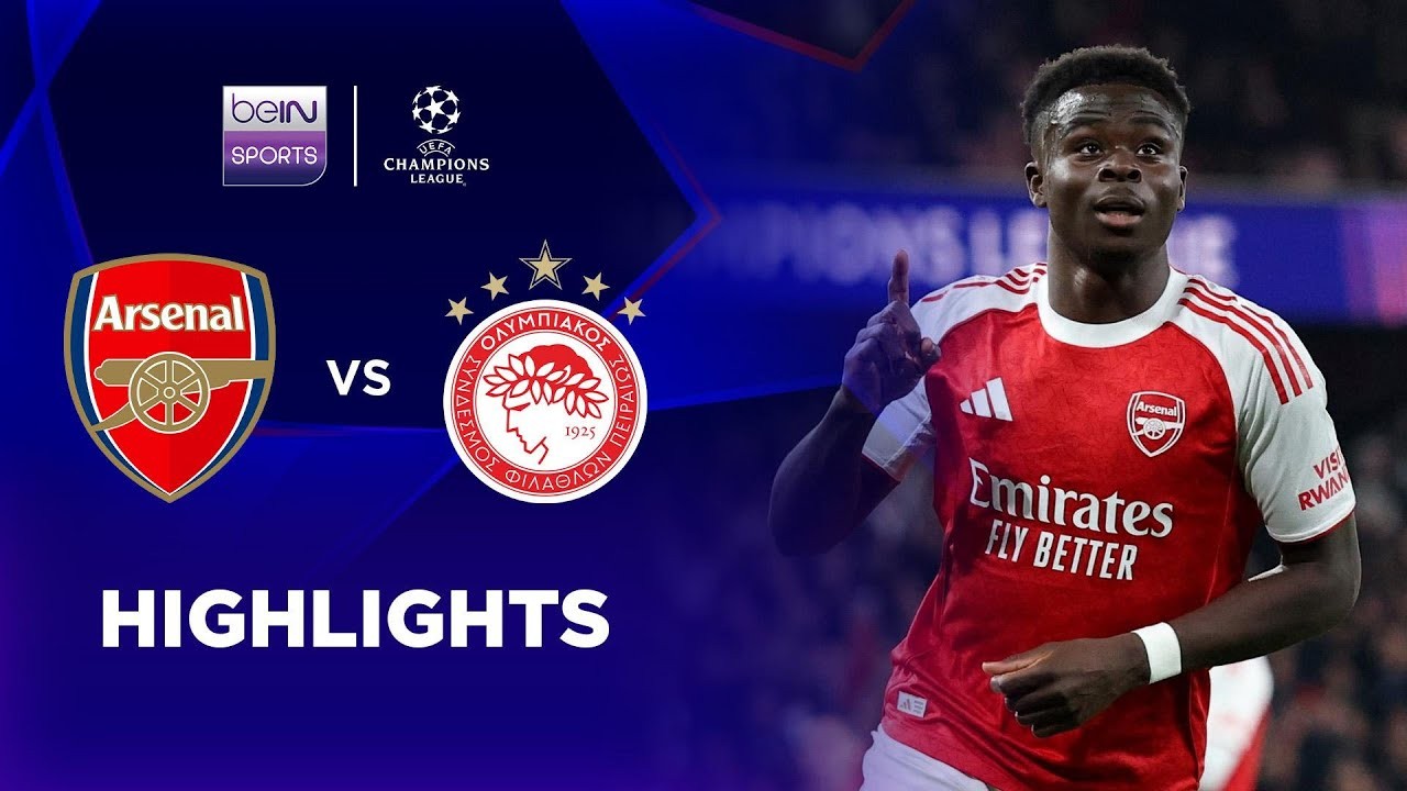 #ไฮไลท์ฟุตบอล [ อาร์เซน่อล 2 - 0 โอลิมเปียกอส ] ยูฟ่า แชมเปี้ยนส์ ลีก 2025/2.10.68