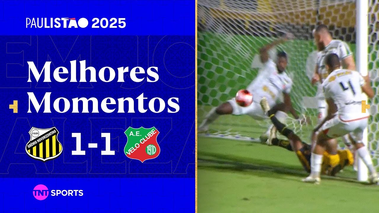 #ไฮไลท์ฟุตบอล [ เกรมิโอ โนโวริซอนติโน่ 1 - 1 เออี เวโล คลับ เอสพี ] บราซิล เปาลิสต้า 2025/29.1.68