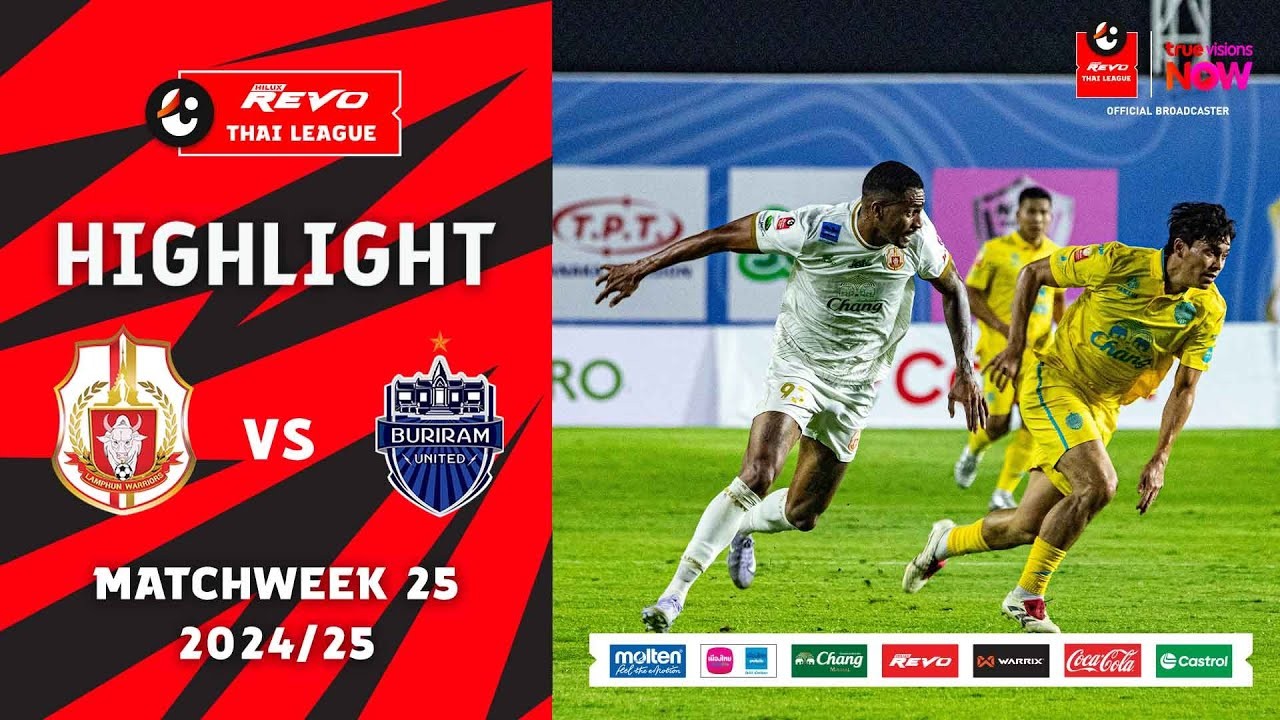 #ไฮไลท์ฟุตบอล [ ลำพูน วอริเออร์ 1 - 2 บุรีรัมย์ ยูไนเต็ด ] ไฮลักซ์ รีโว่ ไทยลีก 2025/27.3.68