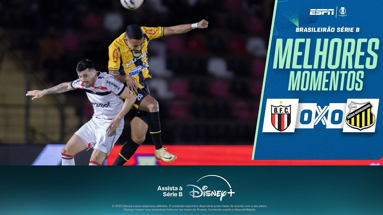 #ไฮไลท์ฟุตบอล [ โบต้าโฟโก้ เอสพี 0 - 0 เกรมิโอ โนโวริซอนติโน่ ] บราซิล ซีรี่ย์บี 2025/7.7.68