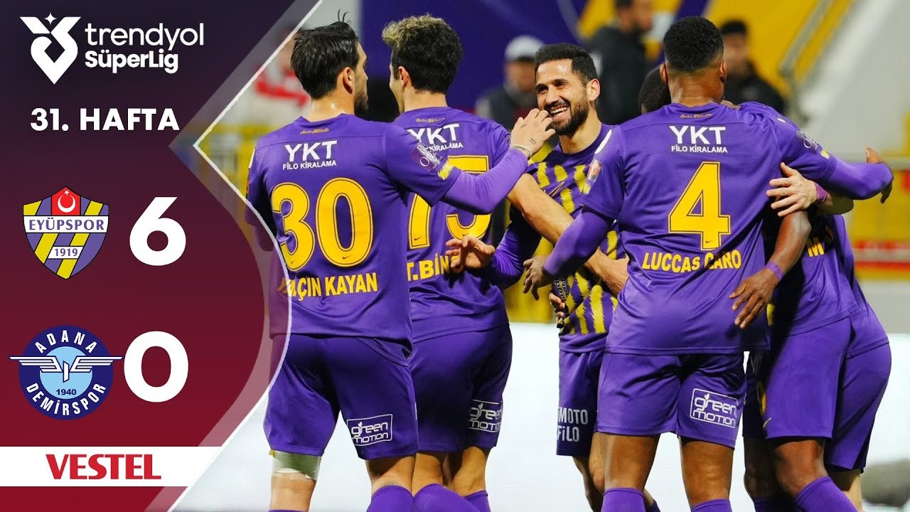 #ไฮไลท์ฟุตบอล [ อียูบสปอร์ 6 - 0 อดาน่า เดมิร์สปอร์ ] ตุรกี ซุปเปอร์ลีก 2025/15.4.68