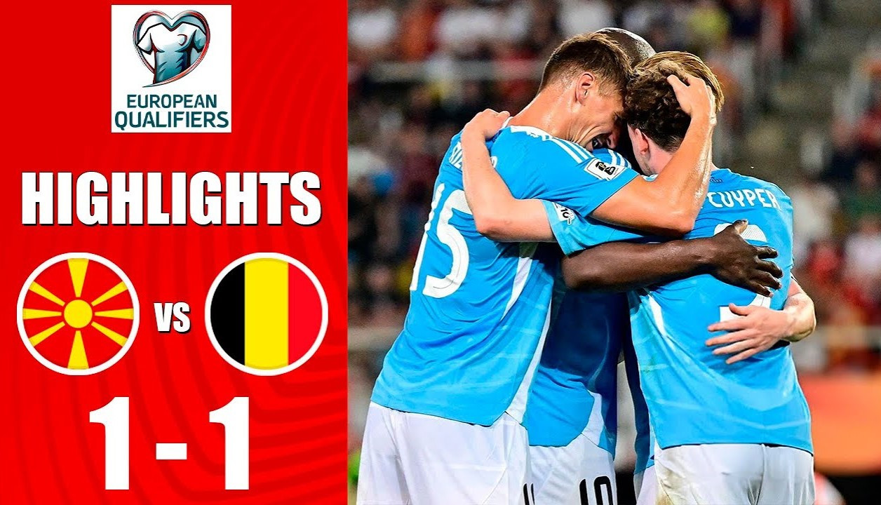 #ไฮไลท์ฟุตบอล [ มาซิโดเนีย 1 - 1 เบลเยี่ยม ] ฟุตบอลโลก รอบคัดเลือก โซนยุโรป 2025/7.6.68