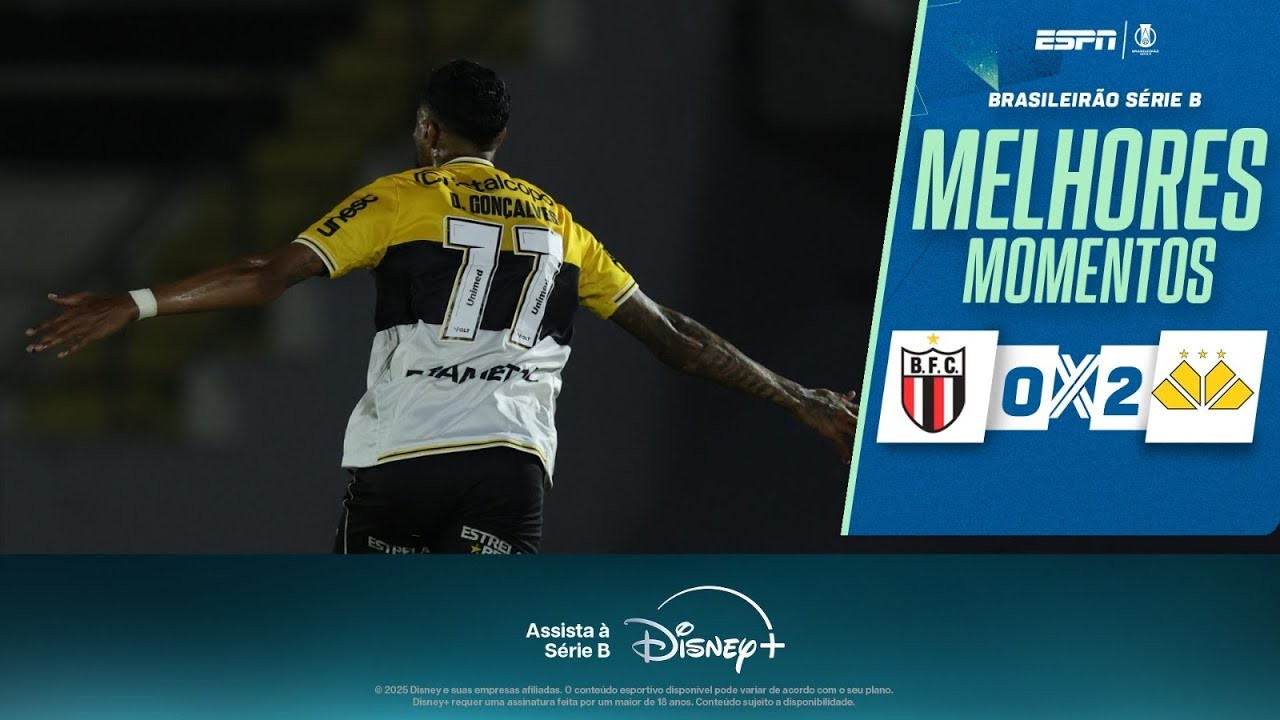 #ไฮไลท์ฟุตบอล [ โบตาโฟโก้ เอสพี 0 - 2 คริคูม่า ] บราซิล ซีรี่ย์บี 2025/25.7.68