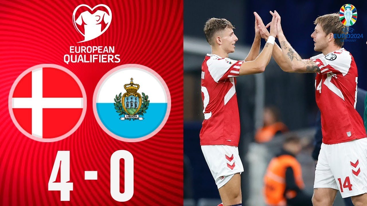 #ไฮไลท์ฟุตบอล [ เดนมาร์ก 4 - 0 ซานมารีโน่ ] ยูโร 2023