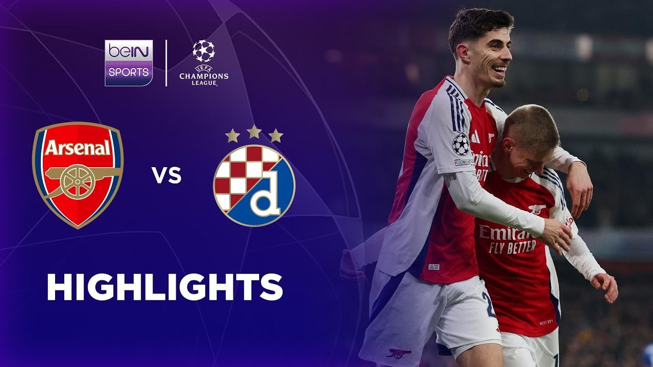#ไฮไลท์ฟุตบอล [ อาร์เซน่อล 3 - 0 ดินาโม ซาเกร็บ ] ยูฟ่า แชมเปี้ยนส์ลีก (รอบแบ่งกลุ่ม) 2025/23.1.68