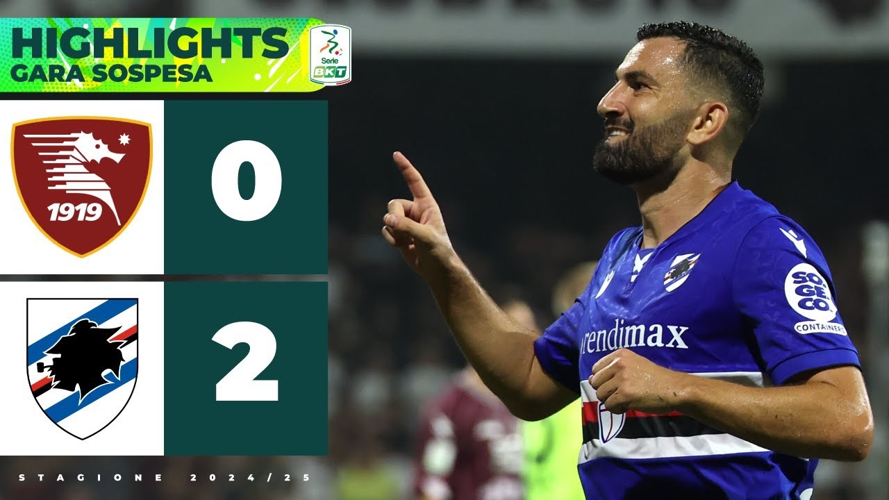 #ไฮไลท์ฟุตบอล [ ซาแลร์นิตาน่า 0 - 2 ซามพ์โดเรีย ] เซเรียบี อิตาลี (เพลย์ออฟตกชั้น)นัดสอง 2025/23.6.68