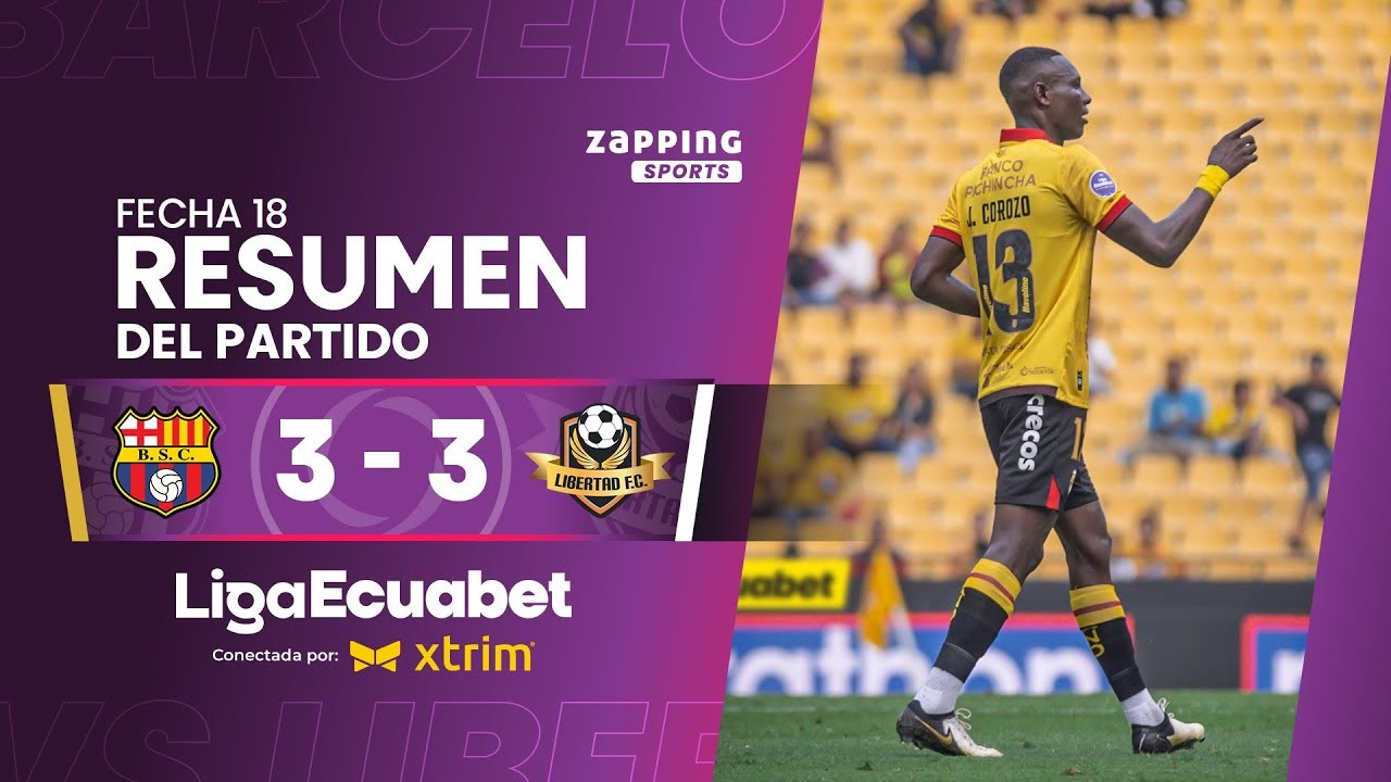 #ไฮไลท์ฟุตบอล [ บาร์เซโลน่า เอสซี 3 - 3 ลิเบอร์ตาด เอฟซี ] เอกวาดอร์ ลีก้าโปร 2025/29.6.68