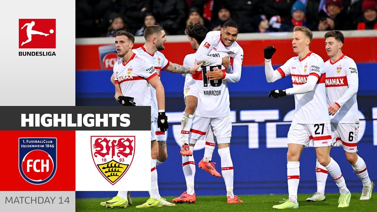 #ไฮไลท์ฟุตบอล [ ไฮน์เดนเฮลม์ 1 - 3 สตุ๊ตการ์ต ] บุนเดสลีก้า เยอรมัน 2024/16.12.67