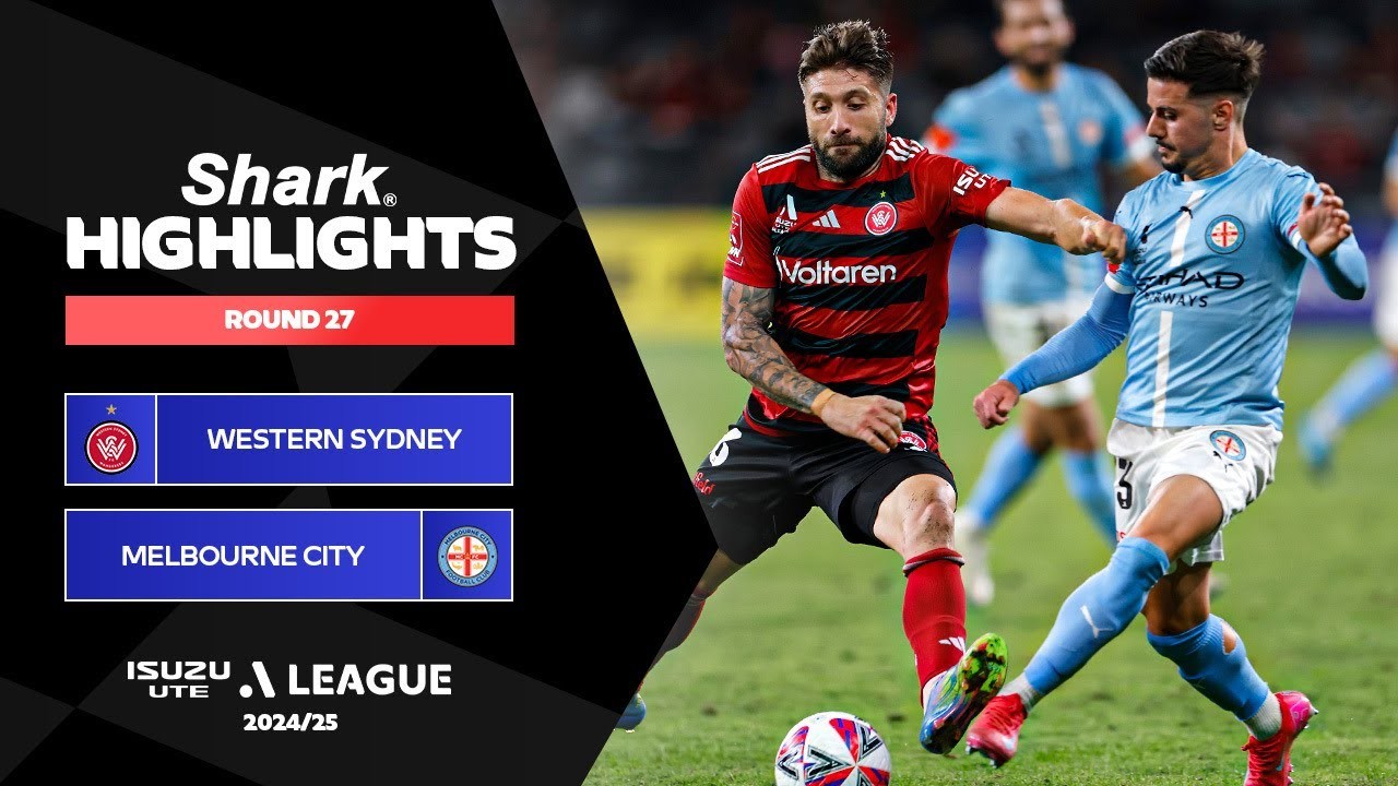 #ไฮไลท์ฟุตบอล [ เวสต์เทิร์น ซิดนีย์ วันเดอร์เรอร์ 2 - 2 เมลเบิร์น ซิตี้ ] เอลีก ออสเตรเลีย 2025/19.4.68