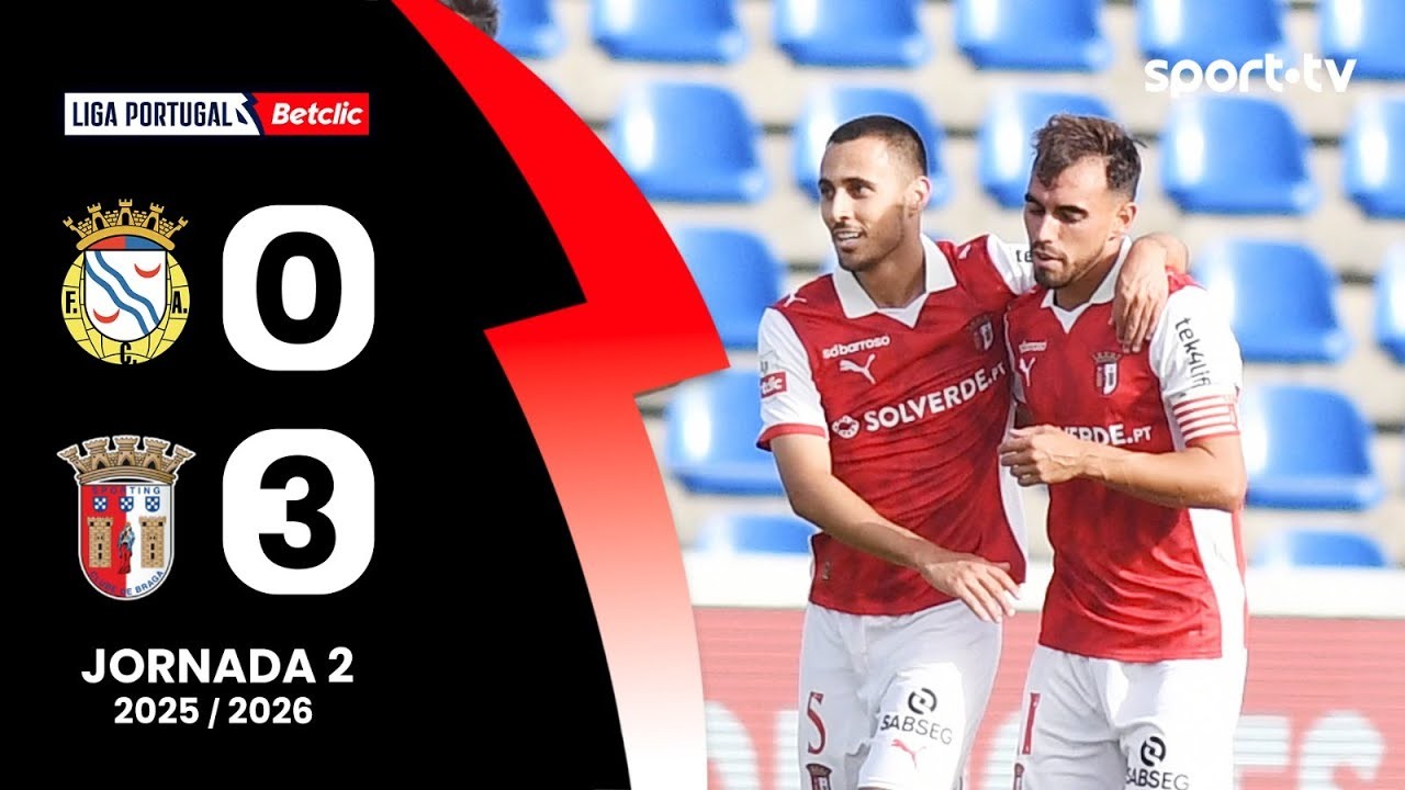#ไฮไลท์ฟุตบอล [ อัลแวร์ก้า 0 - 3 สปอร์ติ้ง บราก้า ] พรีไมร่า ลีก้า โปรตุเกส 2025/18.8.68