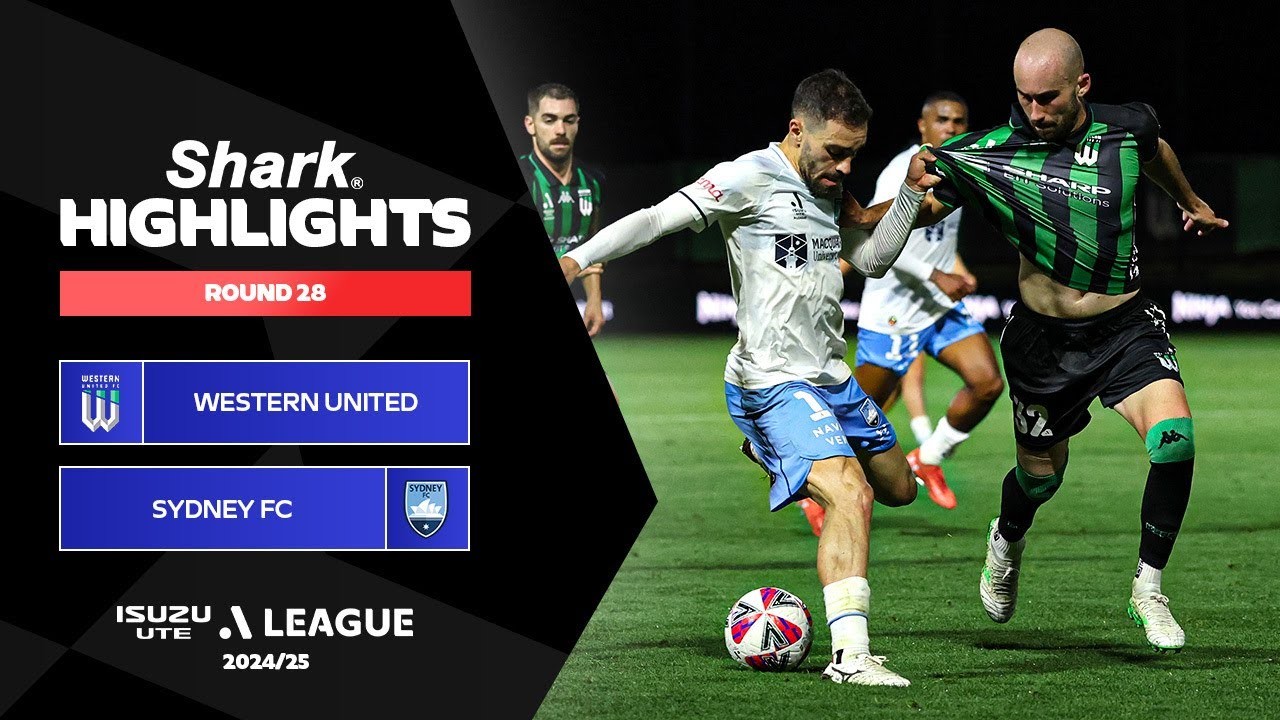 #ไฮไลท์ฟุตบอล [ เวสเทิร์น ยูไนเต็ด 1 - 0 ซิดนีย์ เอฟซี ] เอลีก ออสเตรเลีย 2025/27.4.68