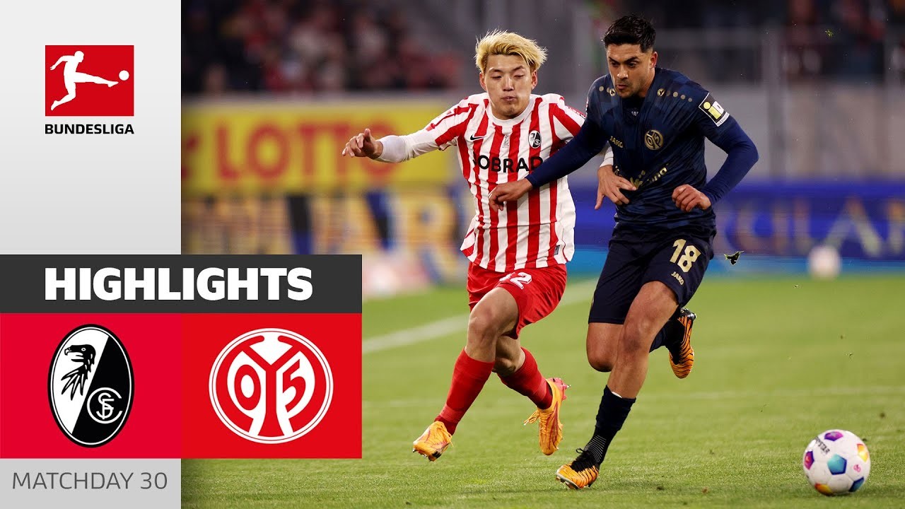 #ไฮไลท์ฟุตบอล [ ไฟร์บวร์ก 1 - 1 ไมนซ์ ] บุนเดสลีก้า เยอรมัน 2024/22.4.67