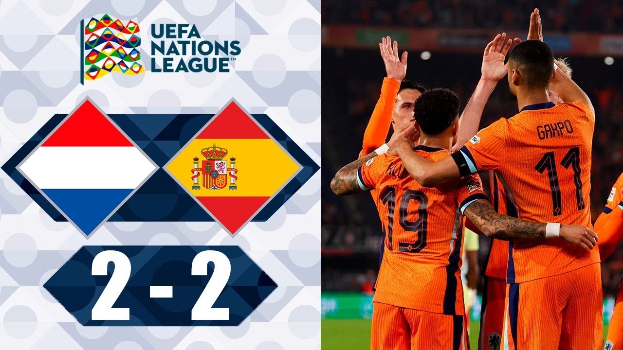 #ไฮไลท์ฟุตบอล [ เนเธอร์แลนด์ 2 - 2 สเปน ] ยูฟ่า เนชั่นส์ ลีก 2025/21.3.68
