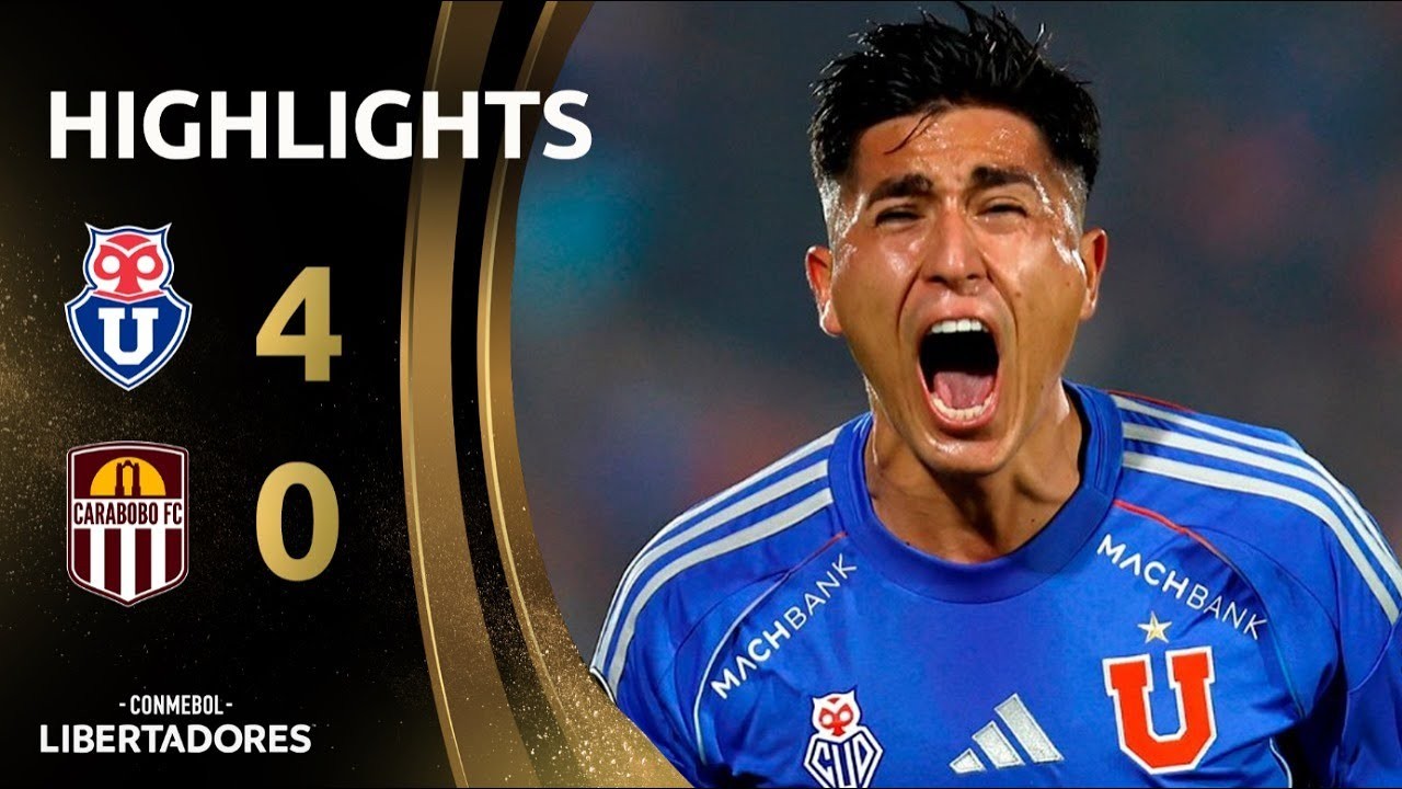 #ไฮไลท์ฟุตบอล [ ยูนิเวอร์ซิดัด เดอ ชิลี 4 - 0 คาราโบโบ้ เอฟซี ] โคปา ลิเบอร์ตาดอเรส 2025/14.5.68