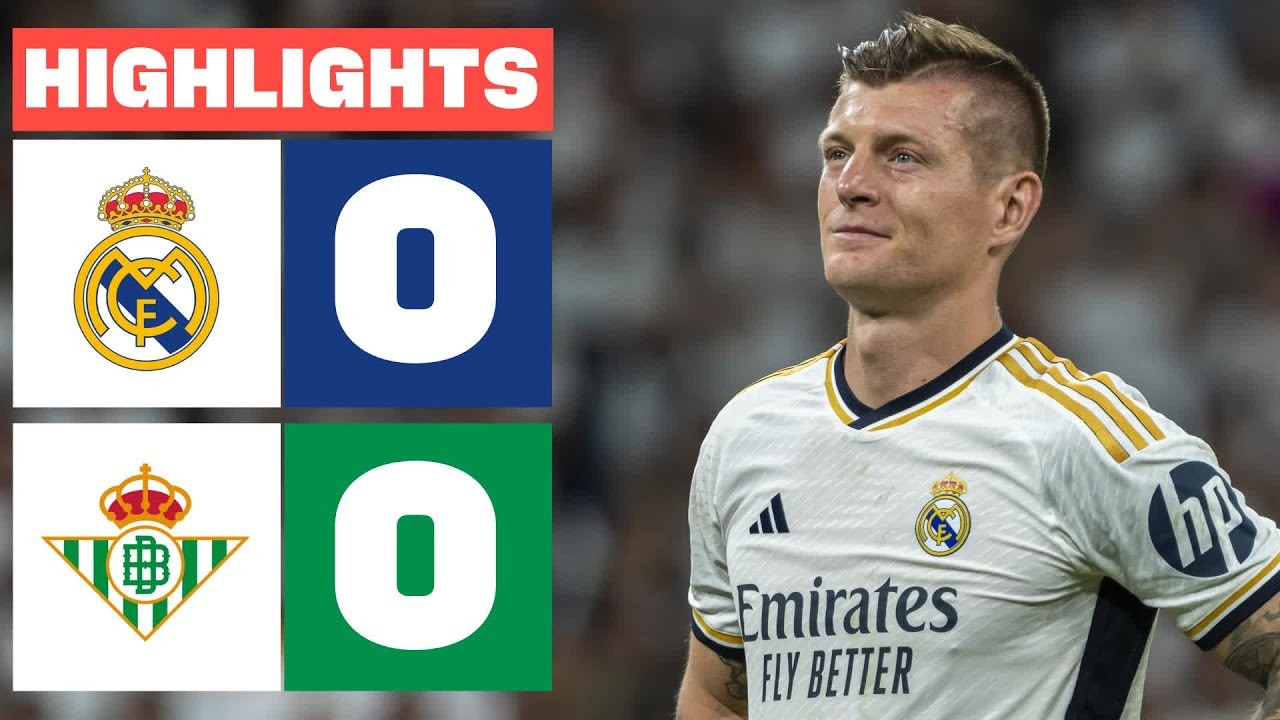 #ไฮไลท์ฟุตบอล [ เรอัล มาดริด 0 - 0 เรอัล เบติส ] ลาลีก้า สเปน 2024/26.5.67